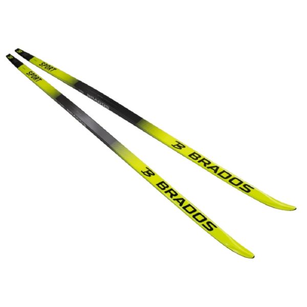 Беговые лыжи STC Brados LS Sport Yellow без насечек, желтый, 195 см