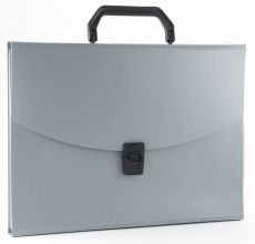 Портфель Бюрократ BPP13grey 13 отделений А4 пластик 0.7мм серый